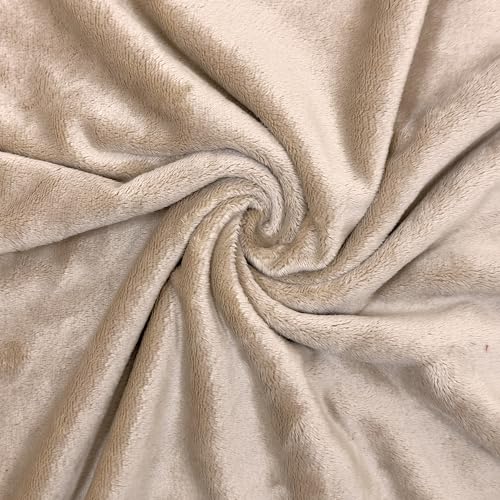 Barcelonetta | Minky Fabric | Plush, Super Soft, Cuddle | Solid Minky | by The Yard | 60" Wide | Baby Blanket, Change Station Cover, Pillow, Scarf, Beanie (Camel, 1 Yard) - color: Camel, size: 1 Yard