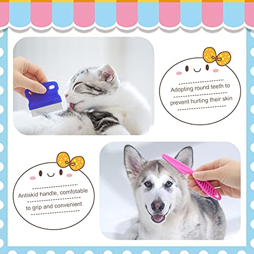 Rabbit Grooming Kit, Rabbit Brush for Shedding with Bunny Nail Clipper, Rabbit Nail Trimmers with Pet Combs for Hamster Guinea Pig Ferret by KALAMANDA - color: Blue