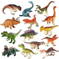 Yowlieu 14 Pcs Figures Toys Realistic Mini Dinosaurs Animal Figurines, Plastic Learning Educational Playset Animal Themed Party Supplies Cake Topper Ornaments for Easter Egg Birthday Christmas - size: 14 Pcs Dinosaurs