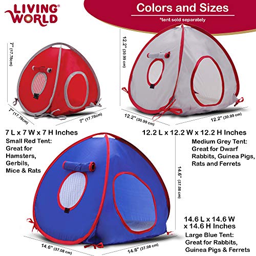 Living World Pet Tunnel, Red/Grey - size: Medium