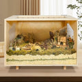 Wooden Hamster Cage - 24 inch Guinea Pig Cage Clear Small Animal cage with Open top Hamster Habitat Wooden Frame with Acrylic Panel | Acrylic and Plywood, Indoor Small Animal Use, Open Top, Clear Panels, Pull-Out Front, 23.6 x 15.7 x 18.5 Inch - size: 23.