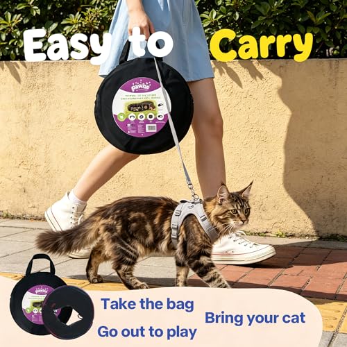 PAWISE Outdoor Cat Enclosure, 2-in-1 Portable Catio with Cat Tent and Tunnel, Pop Up Cat Playpen for Indoor Outdoor Cats and Small Animals, with Storage Bag - size: 122in