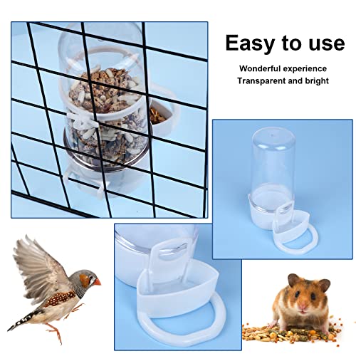 2 Packs Pet Feeder and Waterer, Self Dispensing Automatic Hamster Feeder, Food and Water Dispenser Set,Small Animal Dog Cat Pet Food Bowl, for Dogs Cats Pets Animals, 16x14cm, Blue (Clean) - color: Clean