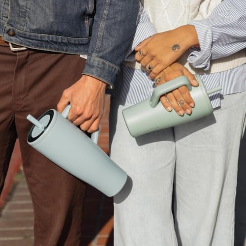 BrüMate Era 30 oz Tumbler with Handle & Straw | 100% Leakproof Insulated Water Bottle Tumbler with Lid & Flexible SoftSip Straw | Made of Stainless Steel | Cup Holder Friendly | 30oz (Java) - color: Java, size: 30oz