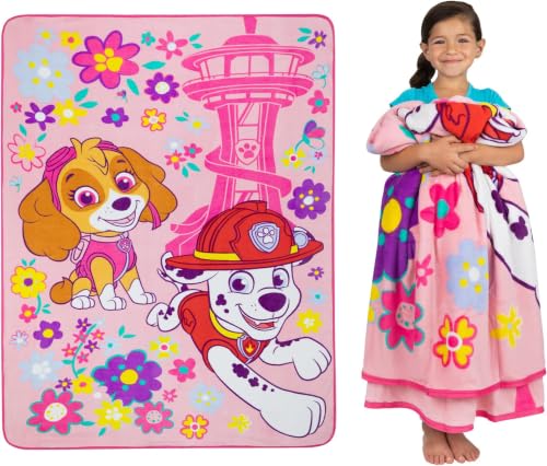 Franco Paw Patrol Girls Kids Bedding Super Soft Plush Micro Raschel Blanket, 62 in x 90 in, (Official) Nickelodeon Product (Pack of 6) - color: Paw Patrol Girls, size: 62 in x 90 in (Pack of 6)
