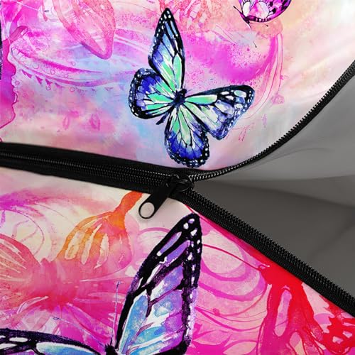QOOMO Axolotl Cute Camping Sleeping Bags,3 Season Warm & Cool Weather,Lightweight,Waterproof Sleeping Bags for Adults & Kids,Traveling,and Outdoors - color: Beautiful Blue Butterfly