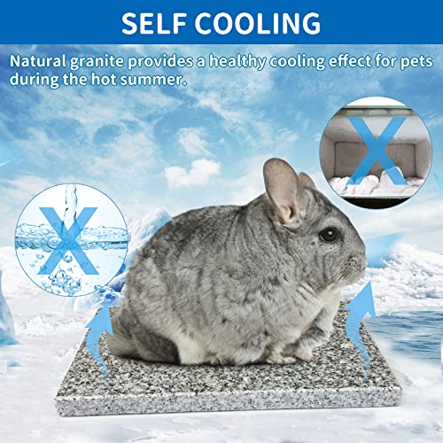 Chinchilla Cooling Stone Durable Cool Down Easy Clean in Hot Summer for Rabbit Hamster Guinea Pig Chinchilla Kitten Small Animals Spots of Grey