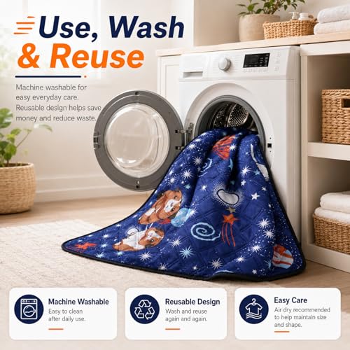HERCOCCI 2 Pack Guinea Pig Cage Liner, 24"x48" Washable Guinea Pig Pee Pads, Absorbent Bedding Training Mat for Small Animal Guinea Pigs Rabbit Hamster Chinchilla Puppy