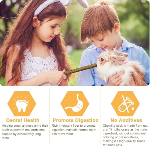 208Pcs Rabbit Chew Sticks, Guinea Pig Toys, Natural Timothy Hay Teeth Stick | Rabbit Bunny Chew Sticks Toys for Teeth Mixing Flowers, Roses, Calendula and Forget Me Not, Small Animals Treats - size: 208Pack-Set