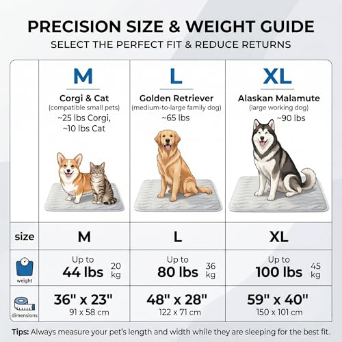 Ruikoo Cooling Dog Mat for Large Dogs, 48" x 28" Self Cooling Dog Pad with Q-Max >0.5, Breathable Washable Non-Slip Orthopedic Dog Bed, Gel-Free Crate Mat for Floor, Sofa, Car & Home - size: Large(48" x 28")