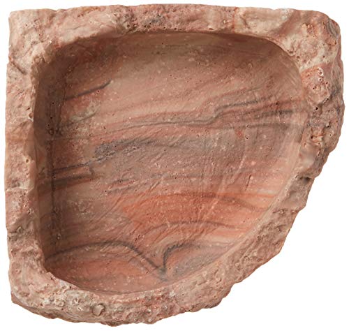 Fluker's Corner Rock Bowl, Food & Water Dish for Hermit Crabs, Medium 6" - size: Medium