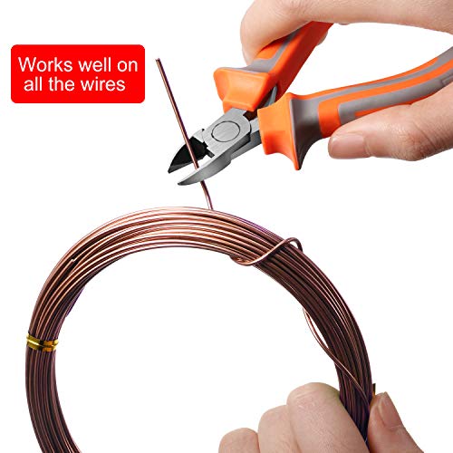Mudder 5 Roll Aluminum Bonsai Training Wire Tree 160 Feet Total with Bonsai Wire Cutter Anodized Training for Holding Branches Small Trunks(1/1.5/2.0mm,Brown) - color: Brown, size: 1/1.5/2.0mm