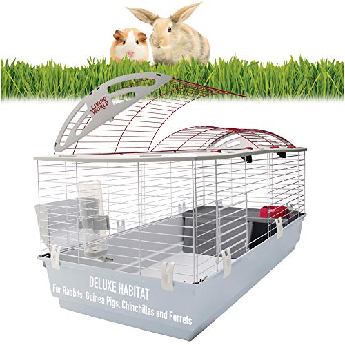 Living World - Deluxe Hybrid Habitat, X-Large | Rabbit, Guinea Pig, Chinchillas, and Small Animal Cage - size: 46.9"L x 22.8"W x 24.0"H