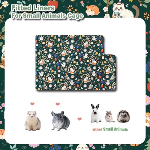 Ferret Cage Liner for Ferret Nation & Critter Nation Cage | Washable Bedding, Leakproof Cage Accessories for Ferrets, Chinchillas, Rats & Other Small Animals(Top Pan Liner) - style: Top Pan Liner