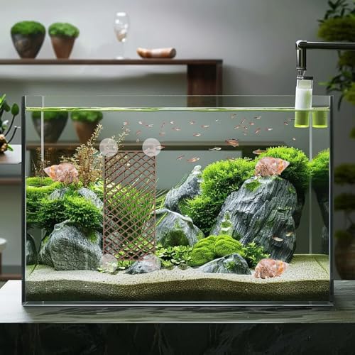 3D Printed Hermit Crab Ladder Toy - PLA Climbing Wall Accessory with 4Pcs Suction Cups for Reptile Habitat Decor, Tank, Aquarium Decoration & Small Animal Enrichment
