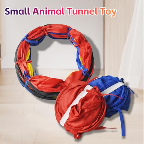 Large Rabbit Tunnel,Collapsible Bunny Tunnels Hideouts,Colorful Tubes for Rabbits XL Indoor Outdoor Small Animal Interactive Toys