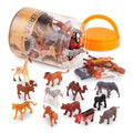 Terra by Battat Wild Animal Figurines Tube, 60 Mini Safari Figures, Animals | 60 realistic mini wild animal figures in a portable tube for pretend play, crafts, dioramas, sensory bins, Animals, 3+ Years - style: Wild Animals in Tube