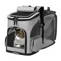 Cat Carrier Backpack, Airline Approved Expandable Pet Carrier, Breathable Mesh Backpack for Small Dogs & Medium Cats Hiking Camping Travel (Gray) - color: Gray