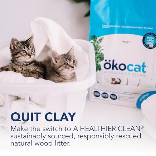 ökocat Original Natural Wood Clumping Cat Litter, Odor Control 26 lbs - size: XL, style: Original