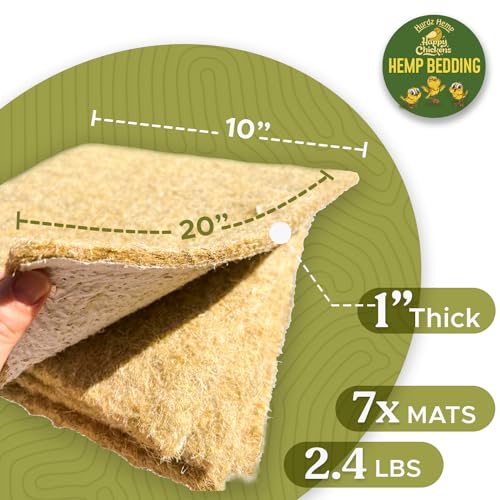 Cage Liners - Made from 100% Natural Hemp & Ultra-Absorbent Cage Liners for Small Animals - Superior Odor Control, Easy Clean & Durable Guinea Pig Mats Pack of 7 Liners 10”x20”