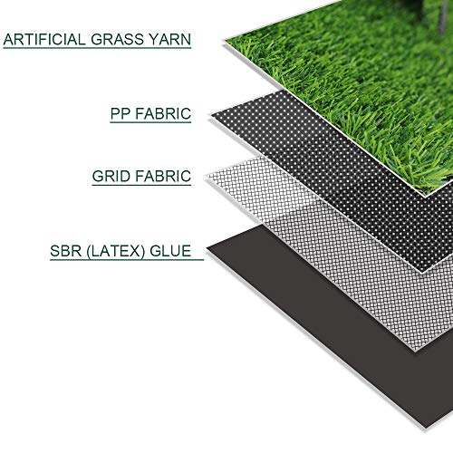 Artificial Grass Turf Lawn-1 x 35 Feet, 0.7" Indoor Outdoor Garden Lawn Landscape Synthetic Grass Mat Fake Grass Rug - size: 1 x 35 Feet