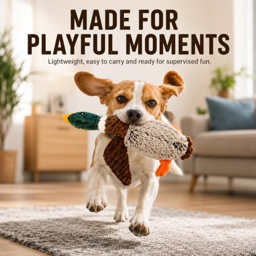 Duck Dog Toy Squeak Toys | Mallard-Shaped | Shaped Pet Toys | Duck Dog Toys for Large Dogs | Mallard Dog Toy | Dog Chew Toys | Stuffed Toys Interactive Animal.