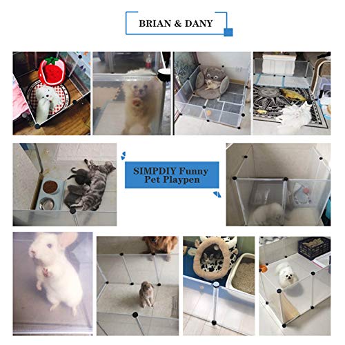 BRIAN & DANY Pet Dog Playpen, Clear Acrylic Puppy Dog Play Pen Indoor, Portable Small Animal Transparent Fence Panels for Rabbit, Kitten, Bunny, Cat, 28 X 20 Inch - style: 28 X 20 Inch