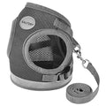 Cat Harnesses and Puppy Harness with Leashes Set, Escape Proof Cat Harness, Adjustable Reflective Soft Mesh Vest Fit Puppy Kitten Rabbit Ferrets's Outdoor Harness - color: DarkGrey, size: S (Chest: 9" - 11")