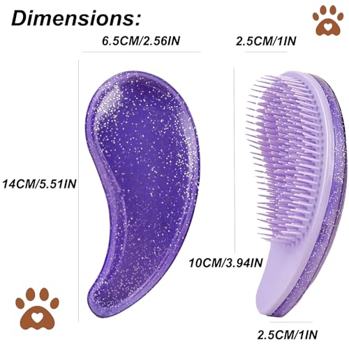 Puppy Brush, Soft Dog Brush for Grooming, Puppy Hair Remover Brush Comb, Grooming Tool for Poodles,Teddy, Yorkies, Maltese, Shih Tzu, Chihuahua, Starry Purple - color: Starry Purple
