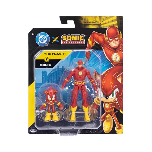 DC X Sonic the Hedgehog Sonic as The Flash & The Flash 2.5/5-inch Figures Multipack - style: 5" The Flash with 2.5" Sonic Flash