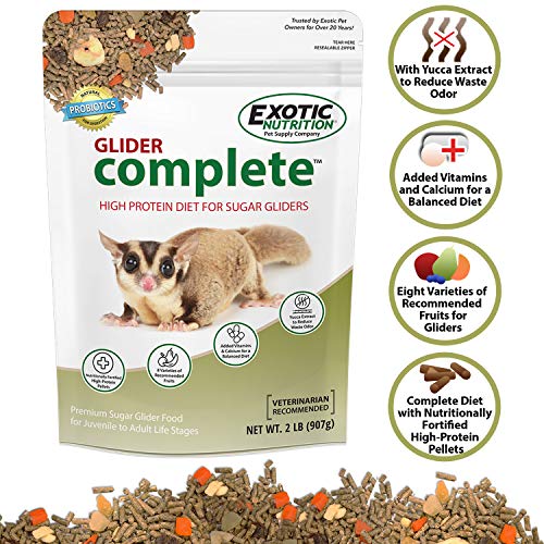 Exotic Nutrition Sugar Glider Superior Food Starter Package - Nutritionally Complete Pellet Diet & High Protein Supplemental Food for Sugar Gliders… (4 Piece Set) - size: 1 Count (Pack of 4)