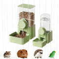 Hanging Automatic Pet Food Water Dispenser, Rabbit Feeder for Cage, 40.5 oz and 17oz Auto Gravity Feeding Station Set for Guinea Pig Cat Puppy Hedgehog, Ferret Bunny Accessories