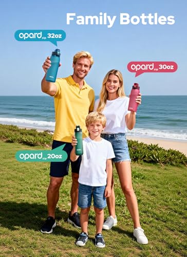 Opard Zip 20oz Plastic Water Bottle Dishwasher Safe, Leakproof Flip-Top Lid, BPA Free Tritan, Wide Mouth Reusable Kids Water Bottle for School Hiking Commuting Outdoor Travel and Gym - color: Clear Cream, style: 20 oz - Fast Flow