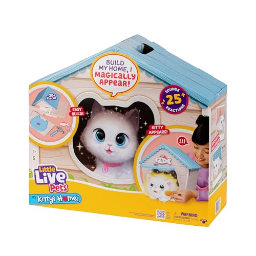 Little Live Pets Cat Figurines for Kids, Interactive Hutch Animal Playset with 25+ Sounds, Outdoor Toys for 5+ Year Old Girls | Nurture play, deluxe hutch reveals surprise, 20+ accessories; interactive pet toy for girls ages 5+ - style: Kitty