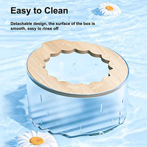 Hamster Sand Bath Box, Small Animal Bathroom & Digging Room, Easy to Clean, for Dwarf & Syrian Hamster, Gerbil - color: Transparent