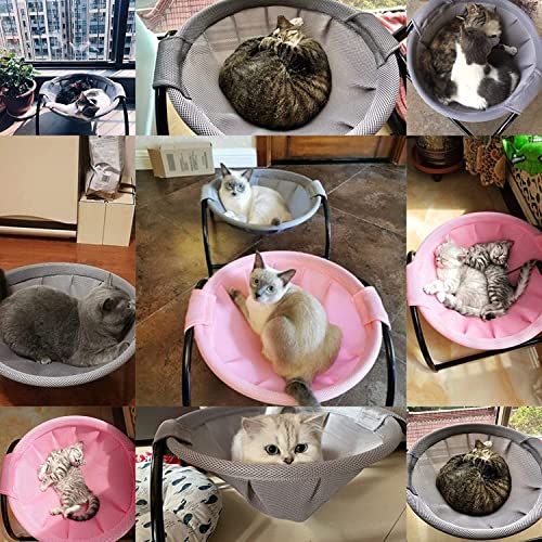 Cat Bed Dedicated Replacement Net Cover Soft Breathable (Gray) | Cat Supplies Pet Supplies Whole Wash Stable & Breathable Easy Assembly Indoors Outdoors, 16.9 in x 16.9 in x 9.5 in - color: Grey, size: 16.9"L x 16.9"W (Cloth Cover Replacement)