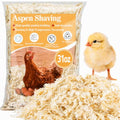 Sukh 31 OZ Chicken Coop Bedding - Aspen Shavings Small Animal Bedding | Odor Control Nesting & Winterizing Supplies for Chicken House, Small Pets, Guinea Pig, Rabbit, Chinchilla, Bird & Gerbil