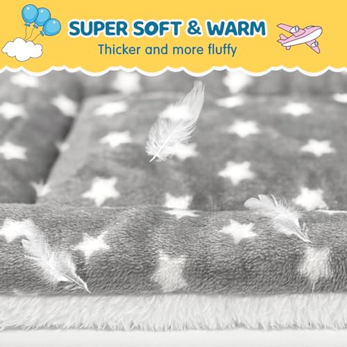 2 Pack Bunny Rabbit Bed - 10 x 13 Inch Upgraded-Thickness Pee Pads Bedding | Washable Bunny Rabbit Pee Pad with Absorbent Surface Helps Keep Cages Dry, Reusable Bedding(Light Gray & Light Pink, M) - color: Light Gray + Light Pink, size: 10" X 13" - 2 Pack