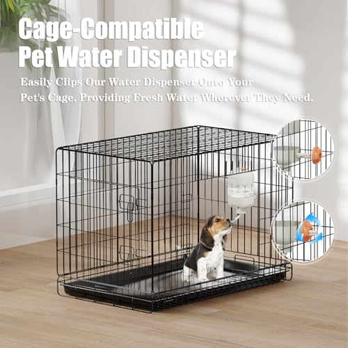 Pet Bowls with Weaning Bottles,3 in 1 Height Adjustable Water Dispenser for Dogs,15°Tilted Food Bowls for Small Dogs,Puppy Feeding,Pet Food Bowls for Cats,Rabbits,Ferrets - color: White