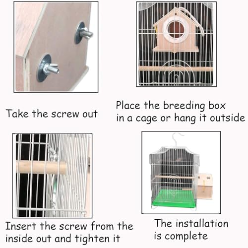 kathson Cockatiel Nesting Box,Bird Nest House,Parakeet Breeding Mating Hut,Parakeet Nesting Box for Budgie,Lovebirds,Conure,Canary,Finch and Small Medium Birds,XL - size: XL