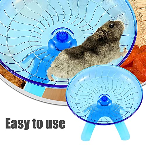 Plastic Hamster Wheel - Silent Running Exercise Wheel for Syrian Hamster, Hedgehog, Gerbils, Mice, Guinea Pig, Chinchilla, Small Animals, Pets, 7 Inch