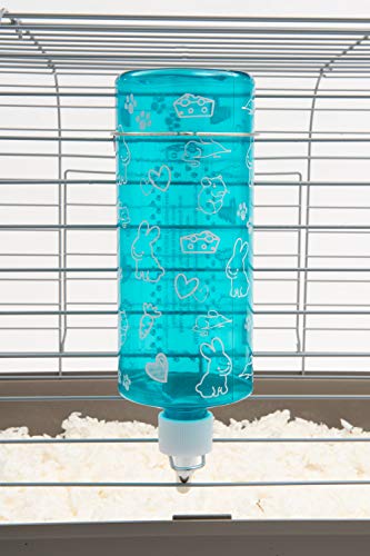 Lixit Standard Cage Water Bottles for Rabbits, Ferrets, Guinea Pigs, Hamsters, Rats, Mice and Other Small Animal's (32 Ounce, Blue) - color: Blue, size: 32 Ounce