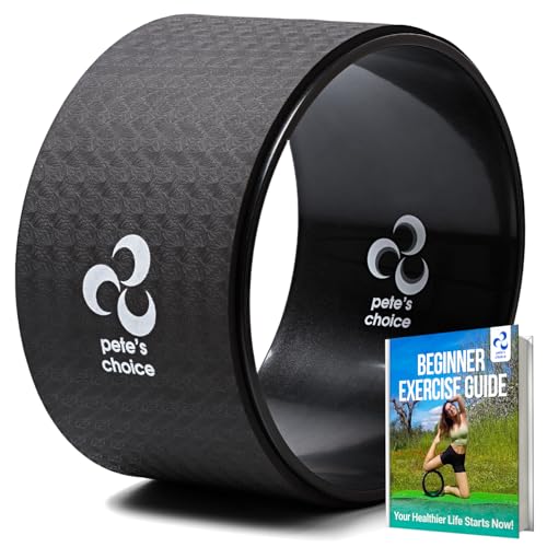 Yoga Wheel Set - Extra Wide Jumbo Wheel & Mini Massage Wheel | Stretching Strap with Starter Guide - Deep Stretches Plus Targeted Muscle Relief - Relieve Back Pain & Improve Mobility - style: Wide