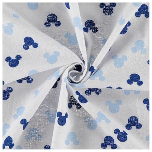 Disney Baby 4-Pack Receiving Blankets — 100% Cotton Flannel, 28" x 28" — Available in Mickey, Minnie, Pooh, Stitch or Angel — Soft Swaddle, Burp & Stroller Blankets — Gift-Ready with Ribbon Bow - color: Mickey Mouse Cool Poses