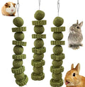 kathson 3Pcs Bunny Chew Toys Rabbit Chewing Toy for Teeth Grinding Chinchilla Treats Timothy Grass Cake Molar Balls for Guinea Pigs Hamsters Gerbils Rats Squirrels Playing Improve Pets Dental - style: Style A