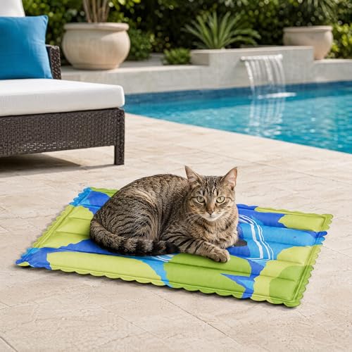 Dog Cooling Mat, L-25"x19" | Self Cooling with Non-Toxic Gel, Waterproof, Durable, For Indoor & Outdoor in Summer - size: L-25"x19"