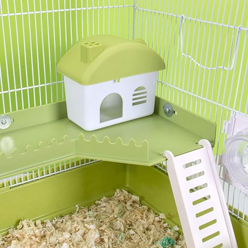 Hamster Play Platform, Plastic Hamster Platform with Ladder, Small Animals Standing Platform, Hamster Stand Platform Toys, Small Animal Cage Standing Platform for Guinea Pig - size: L Shape