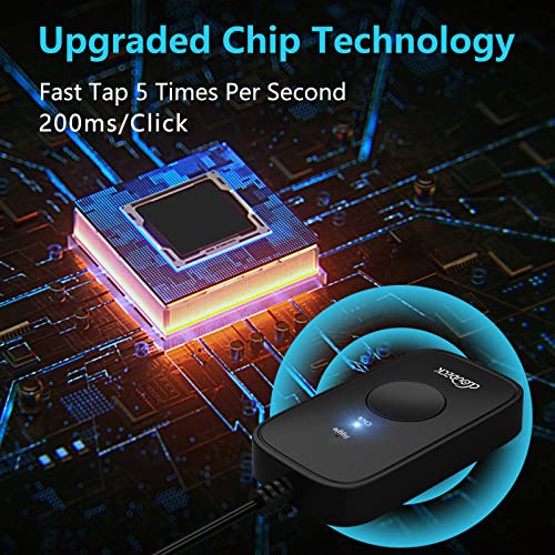 Mouse Jiggler Undetectable, USB Mover, Gaming Automatic Continuous Click Device, Plug & Play, Simulate Mouse Pointer Movement to Prevent PC Sleep