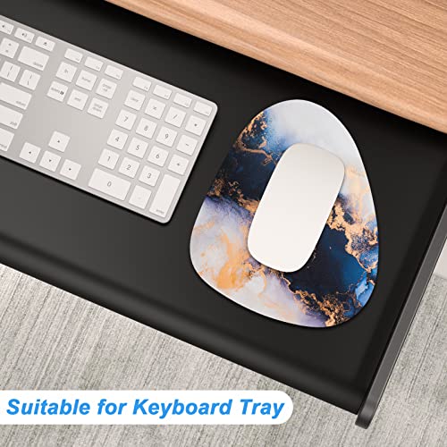 Rimilak Small Mouse Pad 6 x 7 Inch, Irregular Mini Mouse Pad with Non-Slip Rubber Base, Waterproof Compact Mouse Mat for Laptop Computer Wireless Mouse Keyboard Home Office Travel, Blue Marble - color: Blue Gradient Marble, size: 7L x 6W inches