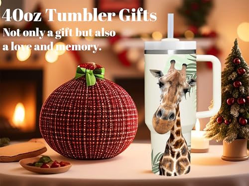 AMZUShome Giraffe Gifts.40oz Giraffes Tumbler with Handle.Giraffes Lover Cup Gift.Birthday Christmas giraffe Tumblers Gift for Women Men. - style: Giraffe